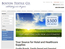 Tablet Screenshot of bostontextile.com